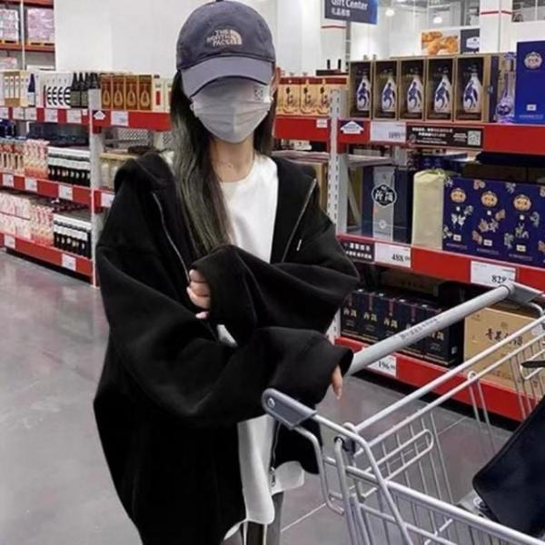 여자 간절기 후드집업 포켓 데일리 오버핏 아우터 여성 아우터 데일리 집업 패션 티 후드 교복 간절기