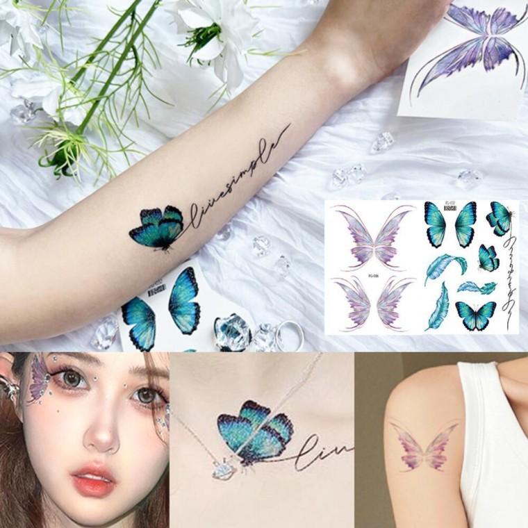 해변 목뒤 문신 비치 오래가는 허벅지 타투 스티커
