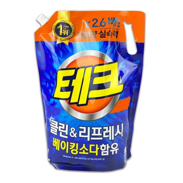 테크 액체세제 드럼용 리필 2.6리터 -TJ 세제 빨래 테크 액체세제 세제리필 액체세제리필 세탁기세제