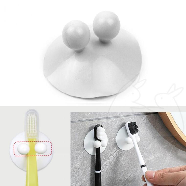 위생적인 화장실 칫솔걸이 건조 무타공 물기차단 흡착식 칫솔꽂이