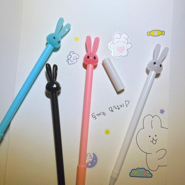 깜찍 토끼 중성볼펜 블랙
