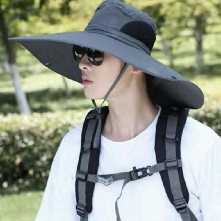 차단 브림 사파리 모자 여름 와이드 어드벤처 남성