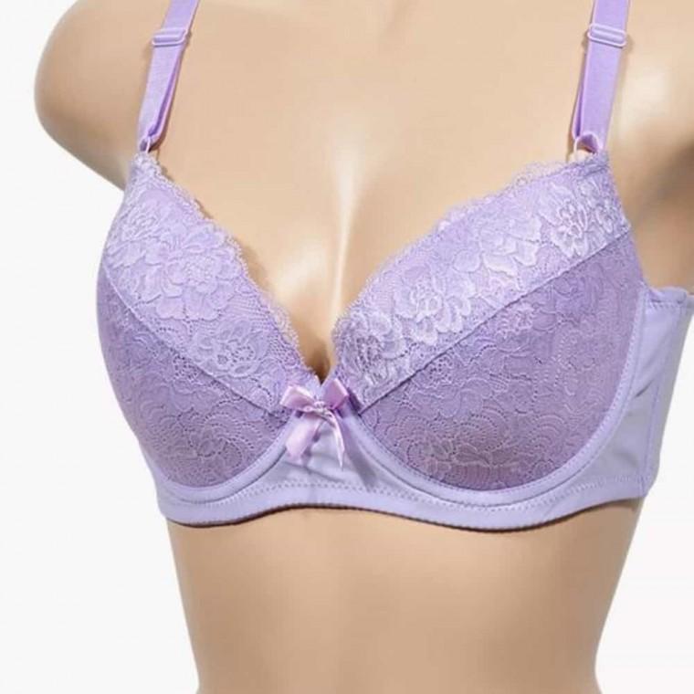 중앙 리본 C컵 브라 언더웨어 브래지어 큰가슴브라