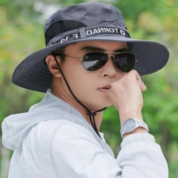 남성용 여름 캠핑 물놀이 낚시 모자 버킷햇 벙거지 고급 남녀공용모자