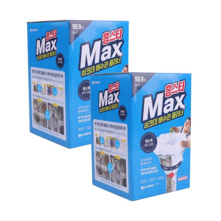 2회분 MAX 홈스타 싱크대배수관크리너 청소 세제 세정제 주방 배수관