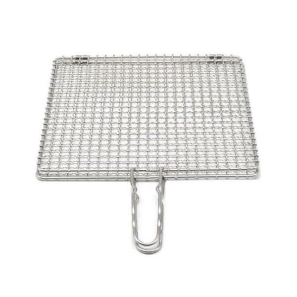 손잡이 양면 석쇠 캠핑 생선 바비큐 그릴 겹적쇠 28cm