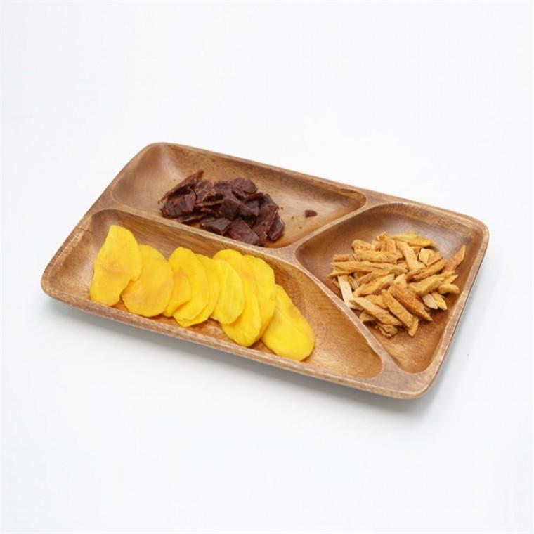 직사각 3칸 나눔 안주접시 플레이팅접시 디저트접시 과자접시