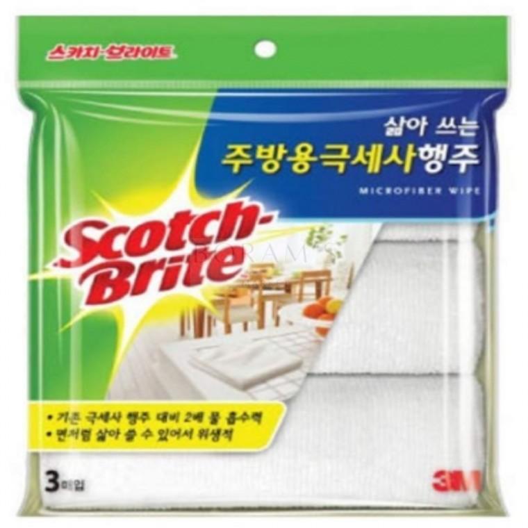 극세사행주 3매 빨아쓰는행주 식당용행주 손걸레