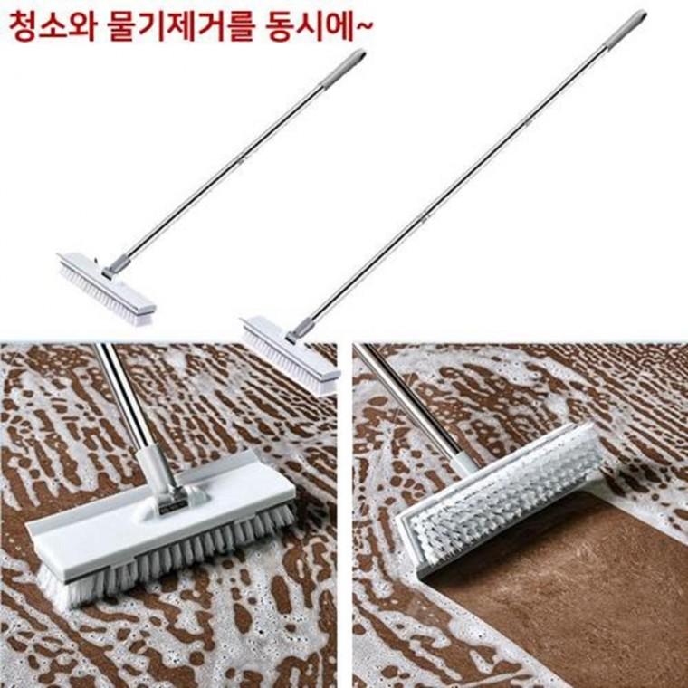 브러쉬 욕실 청소용 2in1 도구 다용도브러쉬 스퀴지 일체형 스퀴지