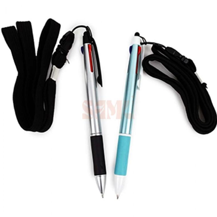 목걸이형 3색유성 1.0mm 부드러운필기감 목걸이볼펜