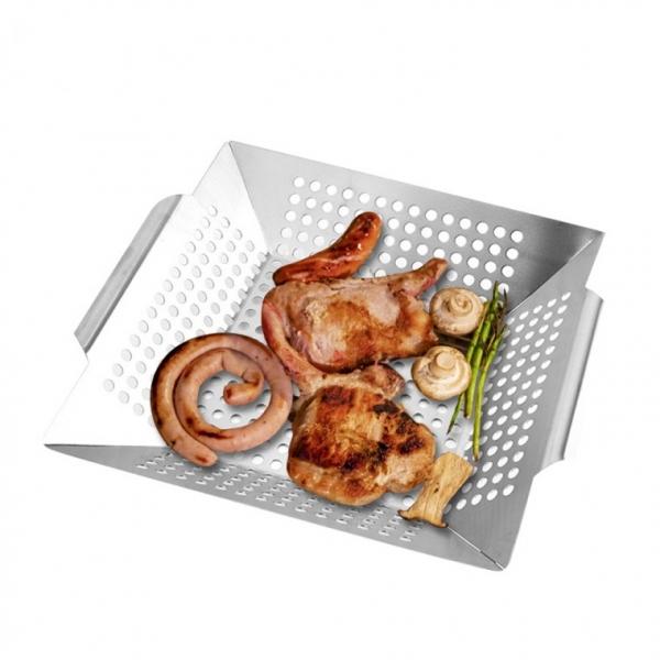 프리폼 사각 타원형 타공팬 타공후라이팬 사각팬  직화구이 BBQ 숯불 석쇠 휴대용 캠핑용