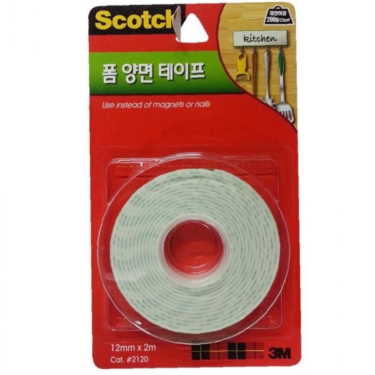3M 스카치 위생 폼 양면테이프(12mmx2m) 2120 소품부착
