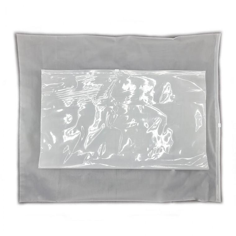 지퍼백 반반 파우치 5p 50×60cm 지퍼백 특대 반투명 투명