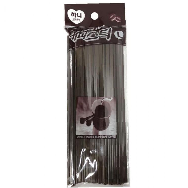 하니 커피스틱(L) 간편 18cm 100개입 핫음료 일회용빨대