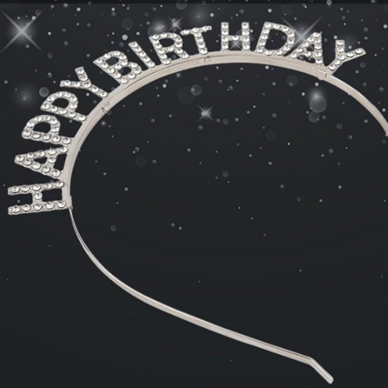 생일축하 레터링 머리띠 레터링머리띠 큐빅머리띠