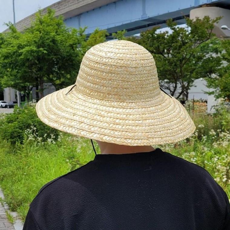 대형 컴팩트 밀짚모자(41 43cm)