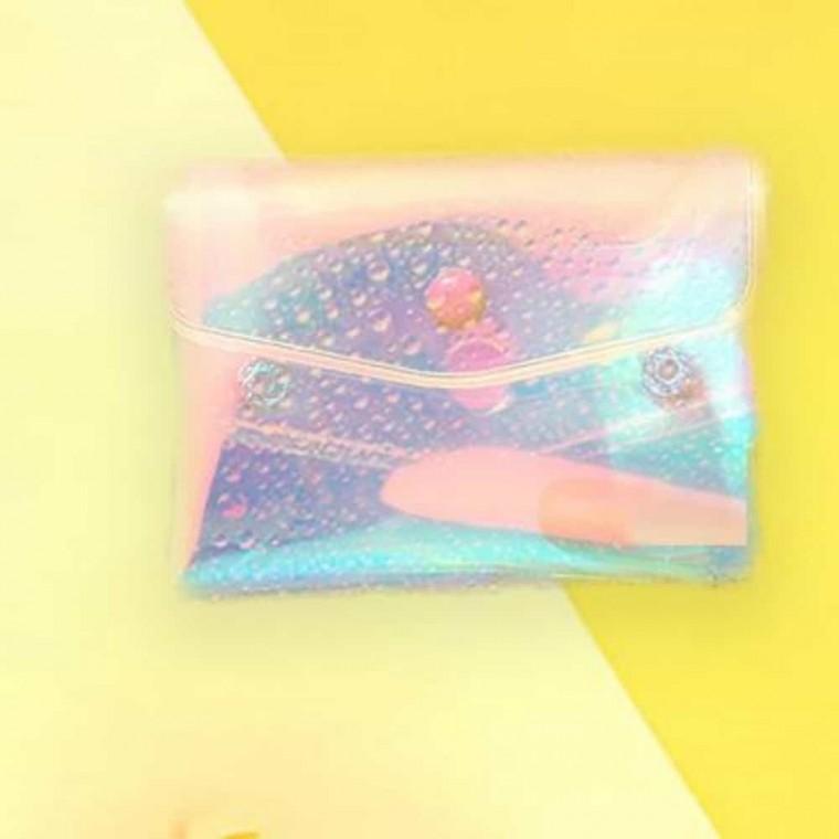 홀로그램 PVC 파우치 10x8cm 투명파우치 홀로그램파우치 동전파우치