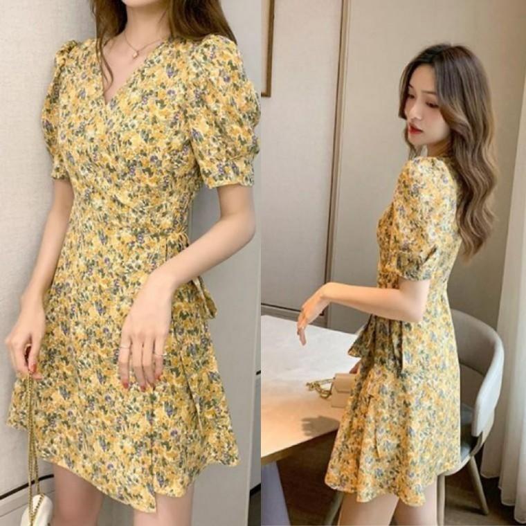 미니로브 플라워 봄여름원피스 반팔 로브 가운원피스 플라워가운 투웨이 미니 봄여름 가운 랩원피스