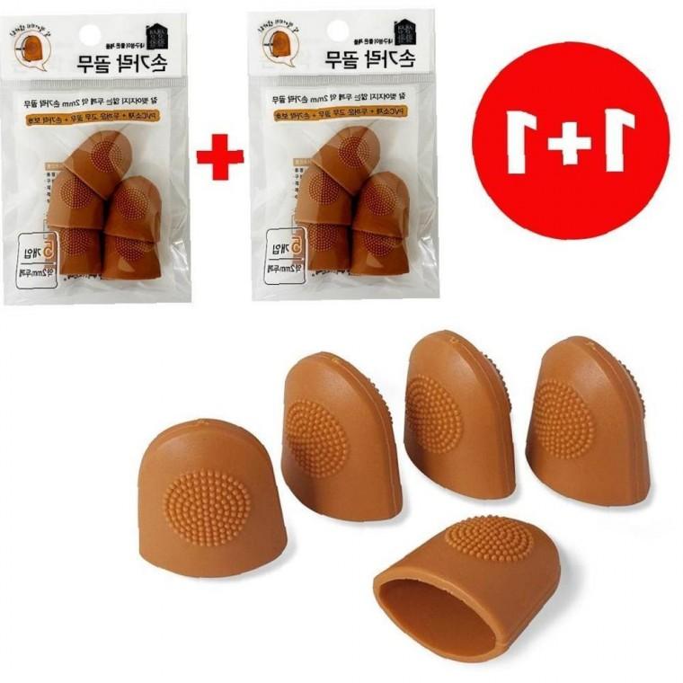 생활 pvc 밀착 손가락 골무5p 1+1 고무 수예 바늘 실케어