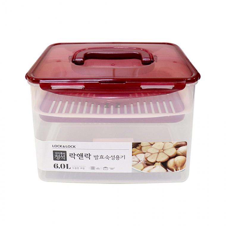 락앤락 발효숙성용기 6.0L(핸들형)-H/누름판/밀폐용기/장아찌통/김치통/김장용품/김치냉장고/김치보관용기/