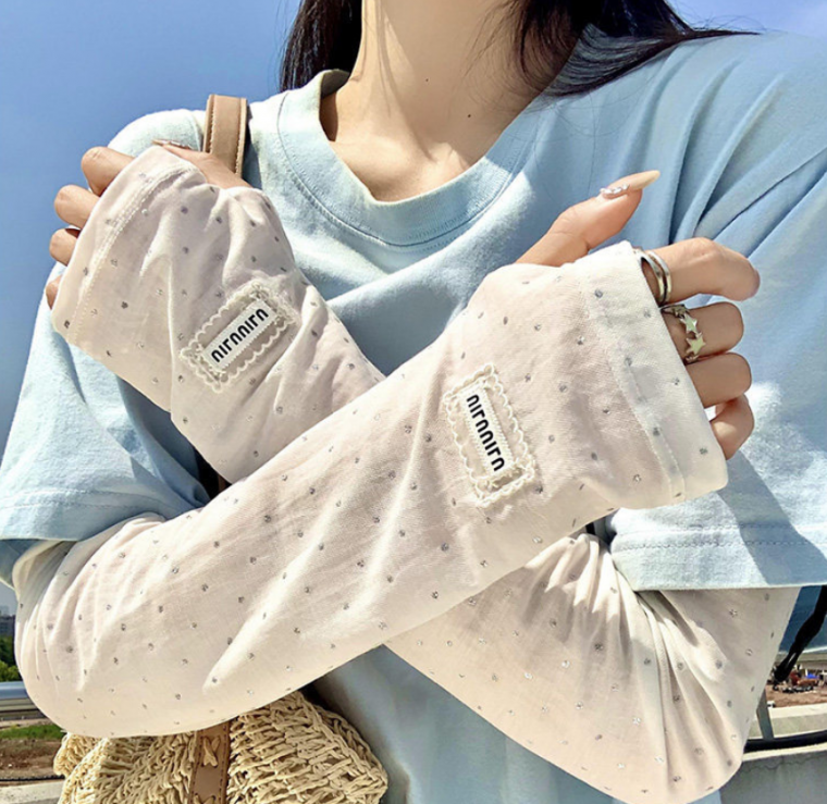 펄 도트 팔토시 2종 쿨토시 핸드워머 자외선차단 여름 귀여운 땡땡이 팔토시