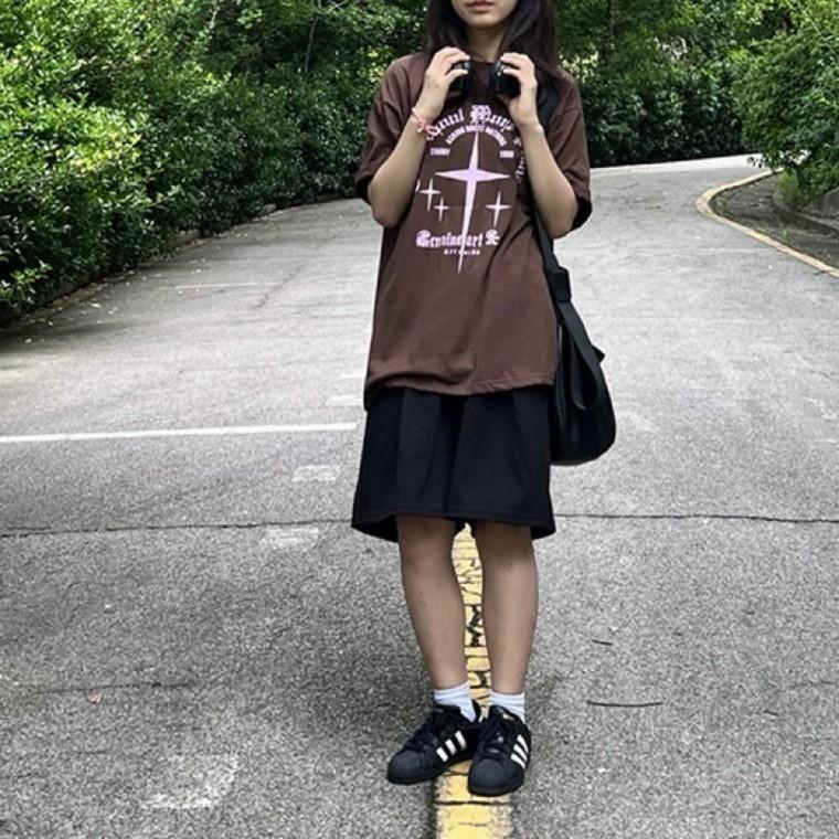 여성티셔츠 여자 모르간 롱티셔츠 여성 반팔 루즈핏 반팔티 여름 빅사이즈 티셔츠