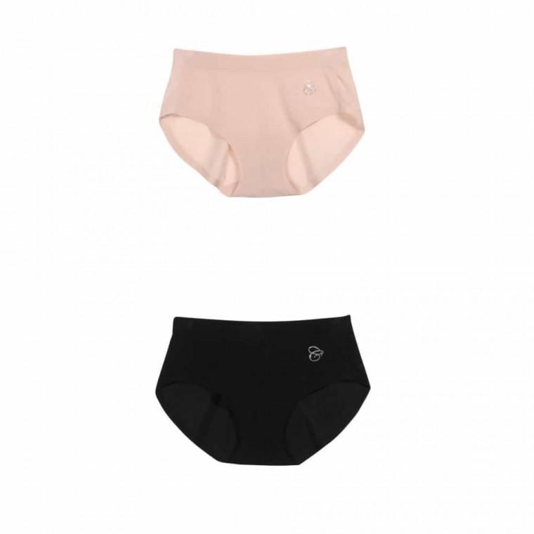 찡포인트 여성 미디팬티 깔끔한팬티 데일리팬티 블랙팬티