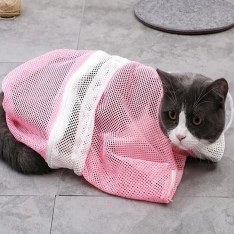 고양이 애견 목욕망 샤워망 그물 주머니 세트 강아지목욕용품 네트망 메쉬망
