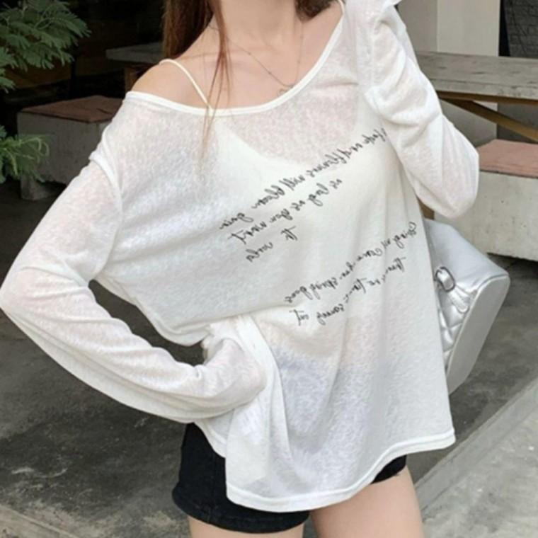 심플 레터링 롱슬리브 티숙 JSCd0186 여자반팔티 프린트 c 캐릭터 긴팔 여성 숙 나시 신상 티숙 오버핏맨투