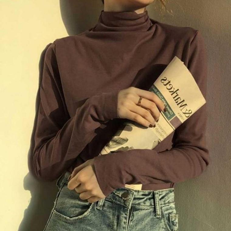 터틀넥 심플핏 데일리 쭉티 NM0108 여성 티숙 남자 터틀넥 니트 여성 긴팔 나시 반폴라 폴라 폴라티숙 폴라
