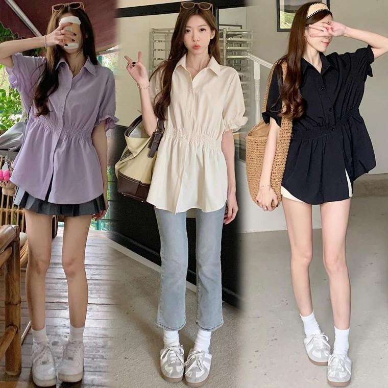 카라 밴딩 플레어 숙 LLT145 숙 XL 숙 풍기 사이즈 블라우스 S 비치 남방 상의 여성 루즈핏 블라우스 겨울