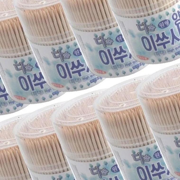 원형 양면 요지 이쑤시개 500개입 10통 세트 - 특대