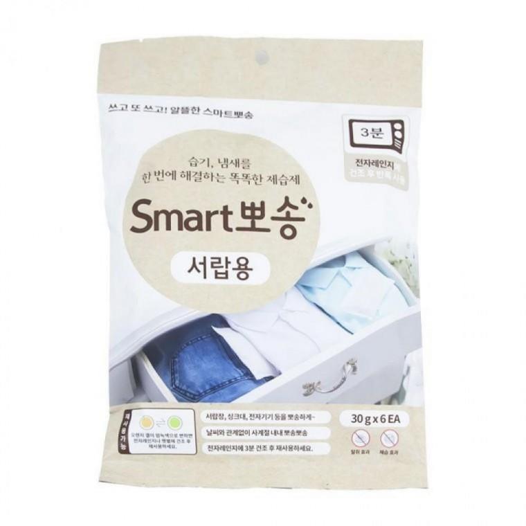 스마트 뽀송 재사용 제습제 서랍용 30g 6매
