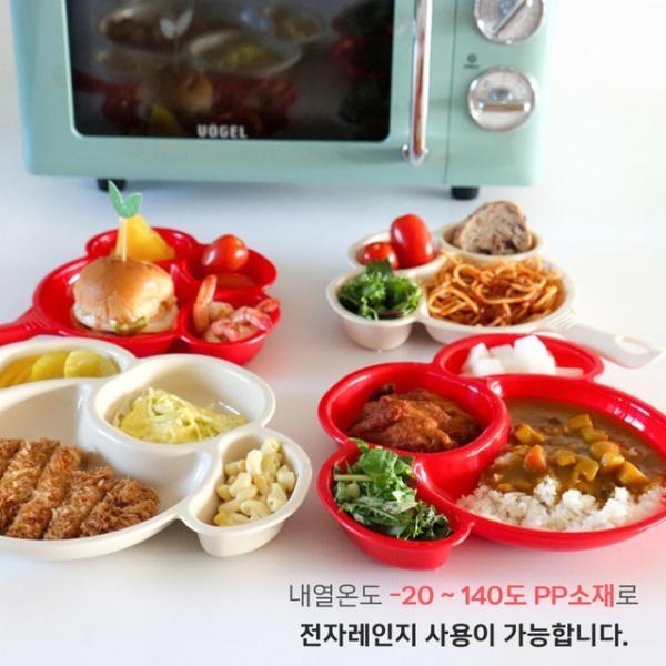 티본 쁘티손잡이 나눔식판 시리즈 나눔접시 나눔앞접시 간식접시 먹방접시 혼밥 식판 어린이집 캠핑 그룻 손잡이식판 손잡이미니식판