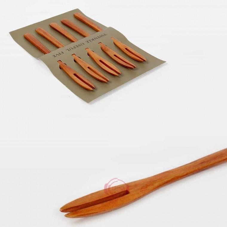 나무 티포크5p 파티포크 나무포크