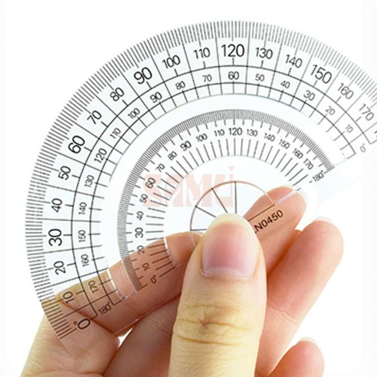 투명 각도기 삼각자 4종세트 학용품자 직자