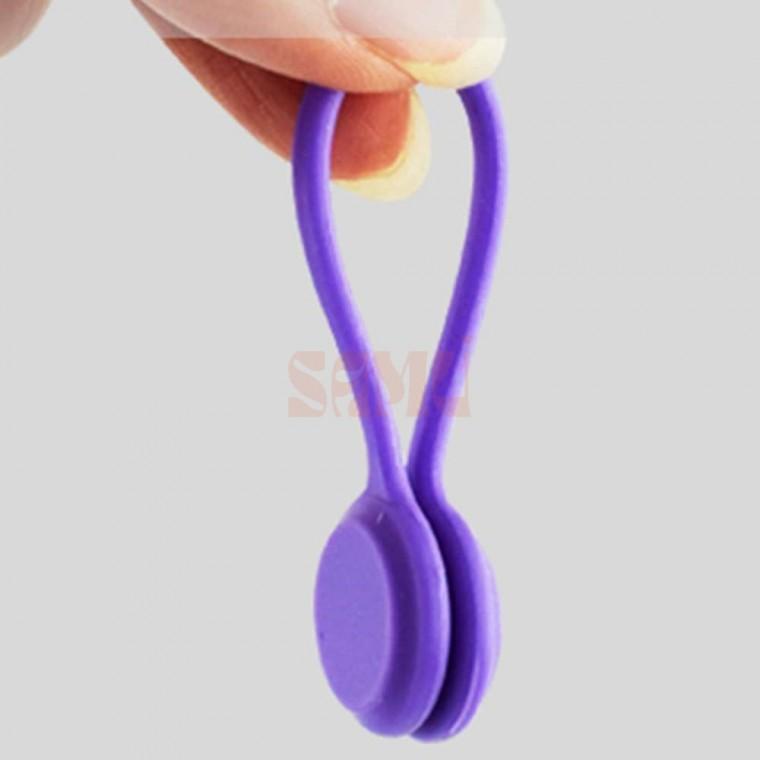 자석달린 실리콘 케이블타이 3p 재사용케이블타이 케이블홀더