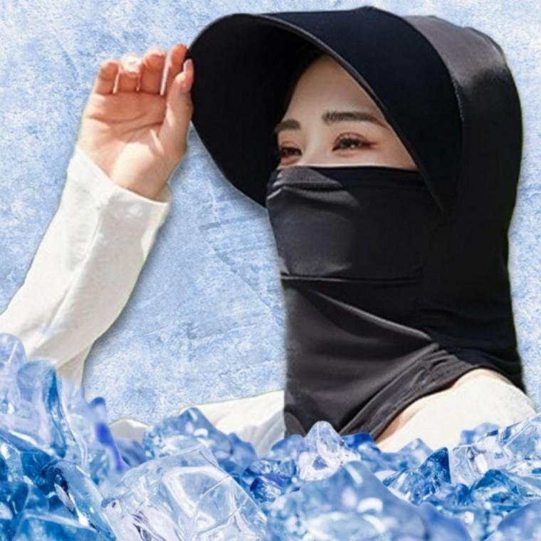 쿨링 전면 마스크 안면햇빛가리개 마스크캡