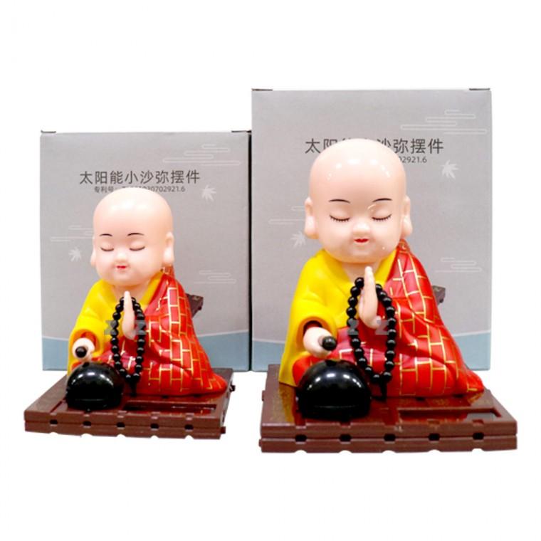 태양열 스님 차량용장식-T/목탁치는 스님/자동차장식/태양열인형/차인테리어/장식소품