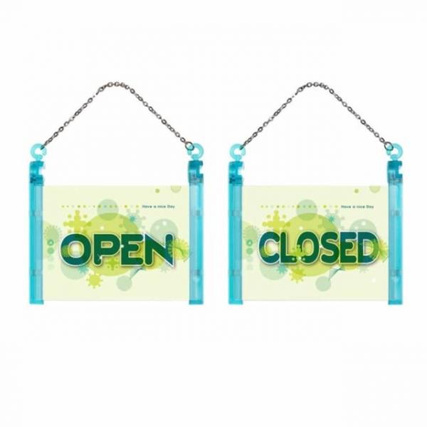 OPEN CLOSED 연두 오픈팻말 오픈안내판