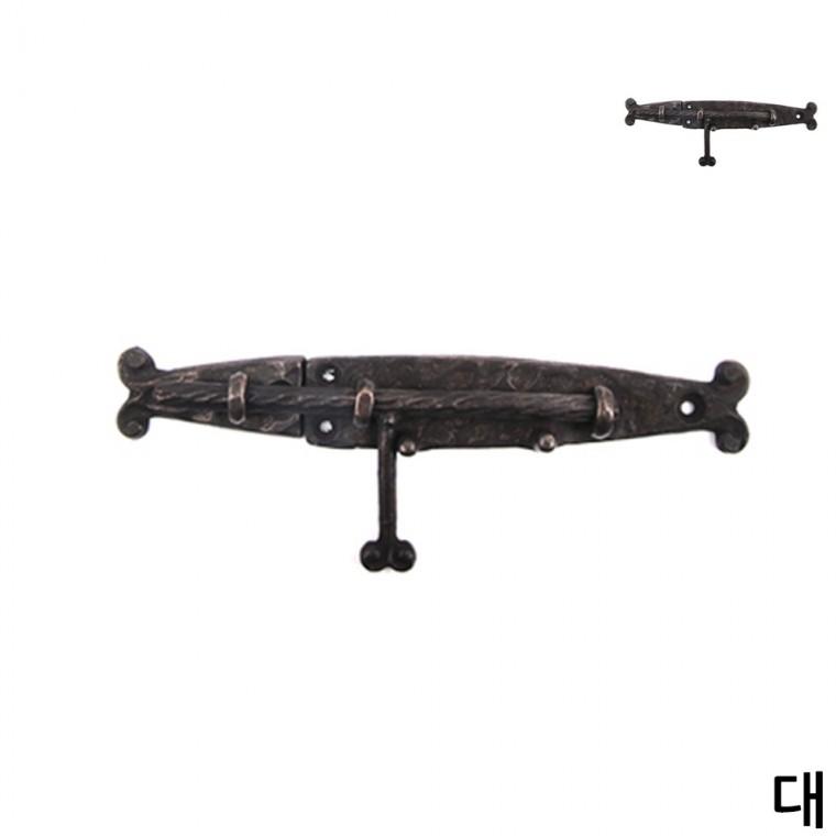 하트 황동 주물 빗장 대 195mm 문걸이잠금 자물쇠걸이 옛장식잠금고리