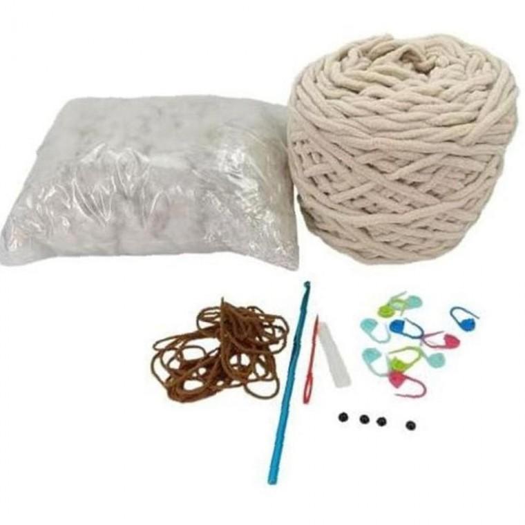 코바늘 손뜨개 감각적 인형 DIY 패키지 제작 곰돌이 세트