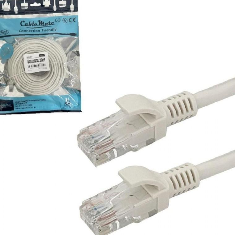 CAT6 컴팩트 UTP 랜케이블 20M 기가 인터넷 랜선 연장선 연결