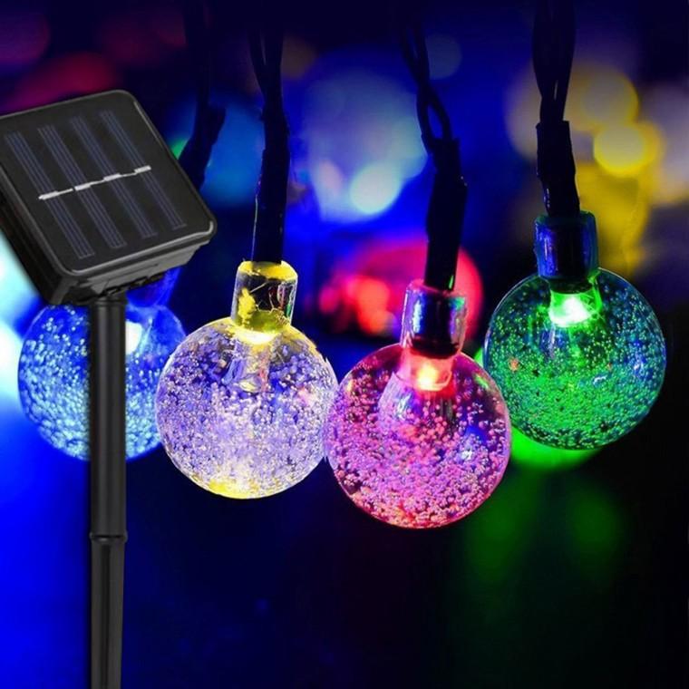태양광 LED 50구 스노우볼 가랜드 전구(5m)/재입고