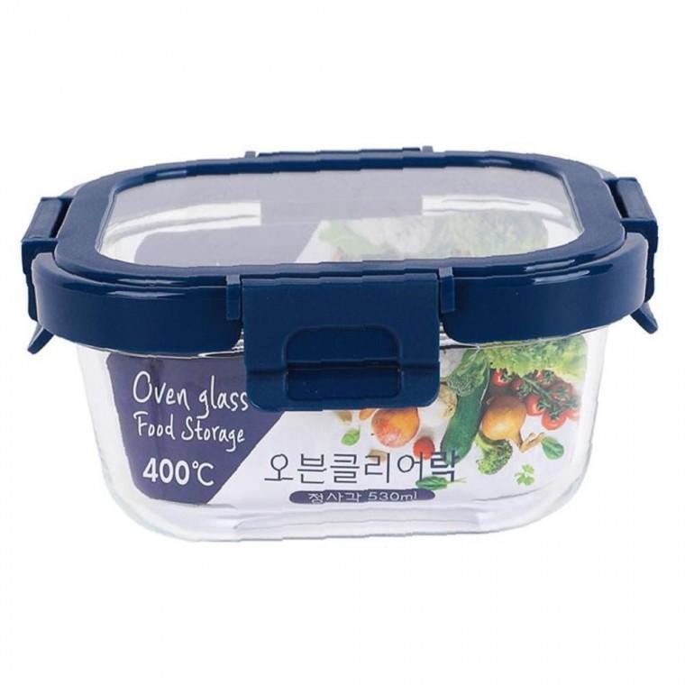 클리어락 매끈한 오븐 밀폐 용기 - 정사각 530ml