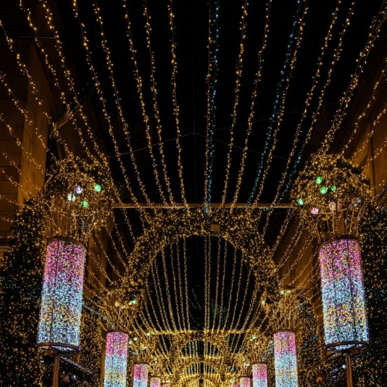 [은하수] 100구 녹색선 LED 웜색 지니전구(10M) (전원잭별매) (연결가능) (150cm 500cm트리용)