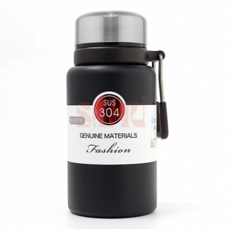 손잡이 보온병 600ml 블랙 작은보온병 스텐보온병