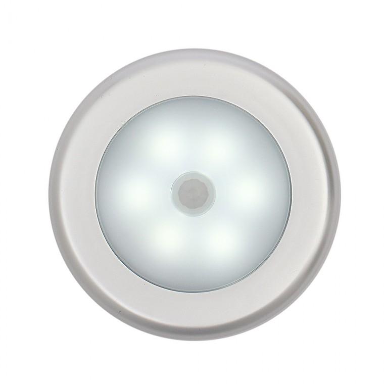 동작감지 원형 LED 무선 센서등(백색) (실버)/재입고