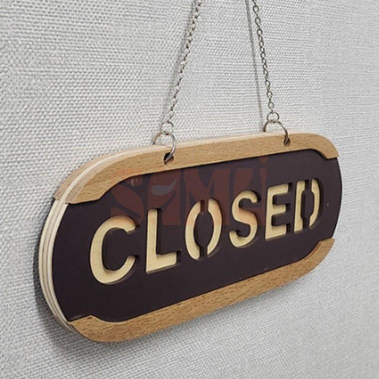 OPEN/CLOSED 오픈클로즈 우드 사인걸이 간판걸이 실내간판
