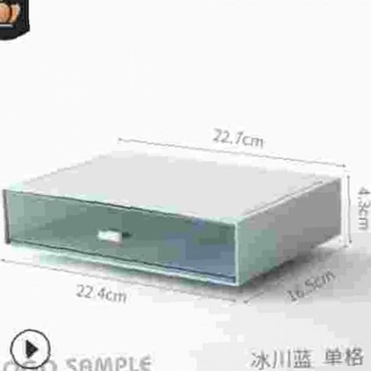 사무용품 미니멀 정리수납함 블루1칸